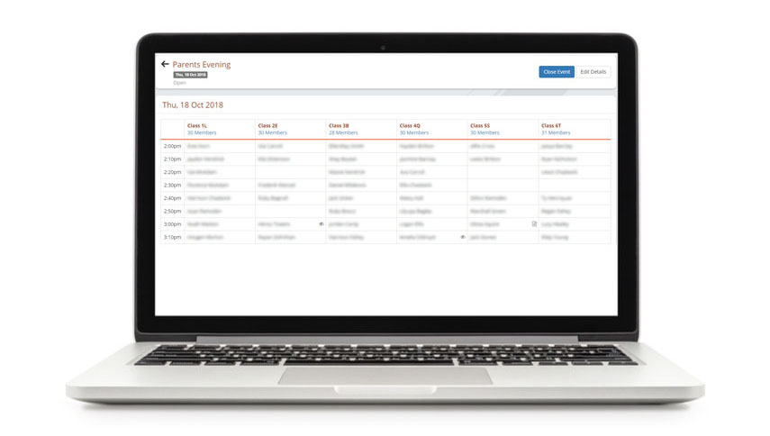 parents evening booking system